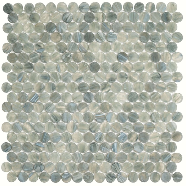 Apollo Tile Blue Ocean 10.34 sq.ft 12.2 in. x12.2 in. Penny Round Glass Mosaic Tile, 10PK APLAPN9901EC03 - main